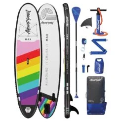 AQUAPLANET Kit Paddle Gonflable - Max Arc-en-ciel