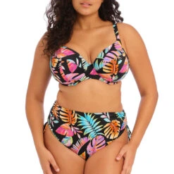ELOMI Bas De Maillot Ajustable Taille Haute Tropical Falls -Surf Promotion Boutique bas de maillot ajustable taille haute tropical falls 2