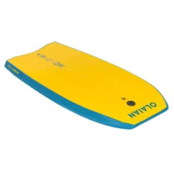 Bodyboard 100 Bleu Jaune Avec Leash Poignet -Surf Promotion Boutique bodyboard 100 bleu jaune avec leash poignet 6