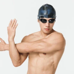 Bonnet De Bain En Silicone - Taille Unique - Term Bleu Noir -Surf Promotion Boutique bonnet de bain en silicone taille unique term bleu noir 4