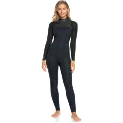 Roxy Combinaison De Surf Prologue 4/3mm GBS - Zip Au Dos - Noir Femmes -Surf Promotion Boutique combinaison de surf prologue 43mm gbs zip au dos noir femmes 5