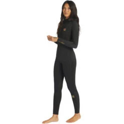 Billabong Combinaison De Surf Synergy 5/4mm - Zip Au Dos - Noir Femmes -Surf Promotion Boutique combinaison de surf synergy 54mm zip au dos noir femmes 2