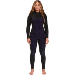 Billabong Combinaison De Surf Synergy 5/4mm - Zip Au Dos - Noir Femmes -Surf Promotion Boutique combinaison de surf synergy 54mm zip au dos noir femmes 3