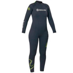 Combinaison Plongée Aqualung Femme Néoprène 5,5mm - WAVE Noir/Jaune -Surf Promotion Boutique combinaison plongee aqualung femme neoprene 55mm wave noirjaune 7