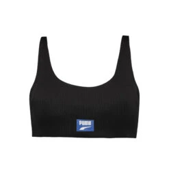 Haut De Bikini à Encolure Côtelée Dégagée Pour Femme PUMA Noir -Surf Promotion Boutique haut de bikini a encolure cotelee degagee pour femme puma noir 5