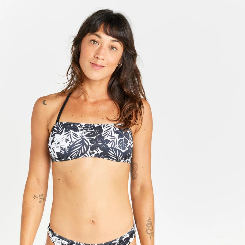 Haut De Maillot De Bain Bandeau Femme - Lori Borneo Noir 5 Haut De Maillot De Bain Bandeau Femme - Lori Borneo Noir – Image 3