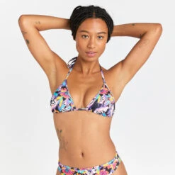 Haut De Maillot De Bain Triangle Femme - Mae Bibi Rose -Surf Promotion Boutique haut de maillot de bain triangle femme mae bibi rose 2