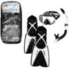 Mares Kit D'apnée Freediving PMT Palmes Masque Tuba Adulte X One Noir Blanc -Surf Promotion Boutique kit dapnee freediving pmt palmes masque tuba adulte x one noir blanc
