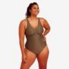 Maillot De Bain 1 Pièce Aquagym Femme Romi Salento Kaki
