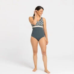 Maillot De Bain 1 Pièce Femme Mia Palm Beige Kaki. Bonnet D/E -Surf Promotion Boutique maillot de bain 1 piece femme mia palm beige kaki bonnet de 5