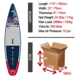 PACK PADDLE GONFLABLE HYPER 11'6 AQUA MARINA 2023 -Surf Promotion Boutique pack paddle gonflable hyper 116 aqua marina 2023 3