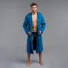 Peignoir De Bain Homme Microfibre Compact Bleu Indigo -Surf Promotion Boutique peignoir de bain homme microfibre compact bleu indigo
