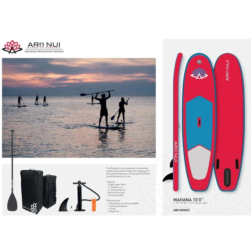 Planche De Stand Up Paddle Gonflable Mahana 10'0" Yellow 4 Planche De Stand Up Paddle Gonflable Mahana 10'0" Yellow – Image 2