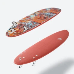 Planche De Surf Mousse 7' - 500 Orange -Surf Promotion Boutique planche de surf mousse 7 500 orange 2