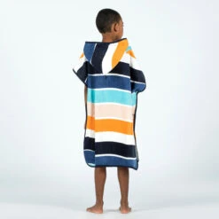 Poncho Surf Enfant 110 à 135 Cm - 500 Wavy Orange Bleu -Surf Promotion Boutique poncho surf enfant 110 a 135 cm 500 wavy orange bleu 4