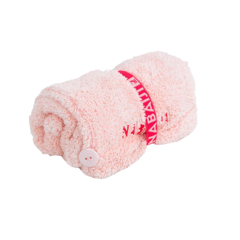 Serviette De Bain Microfibre Douce Pour Cheveux Rose Clair 4 Serviette De Bain Microfibre Douce Pour Cheveux Rose Clair – Image 2