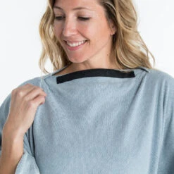 Serviette De Plage Poncho 190 X 190 Cm - Gris Bleu -Surf Promotion Boutique serviette de plage poncho 190 x 190 cm gris bleu 7