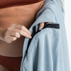 Serviette De Plage Poncho 190 X 190 Cm - Gris Bleu -Surf Promotion Boutique serviette de plage poncho 190 x 190 cm gris bleu 9