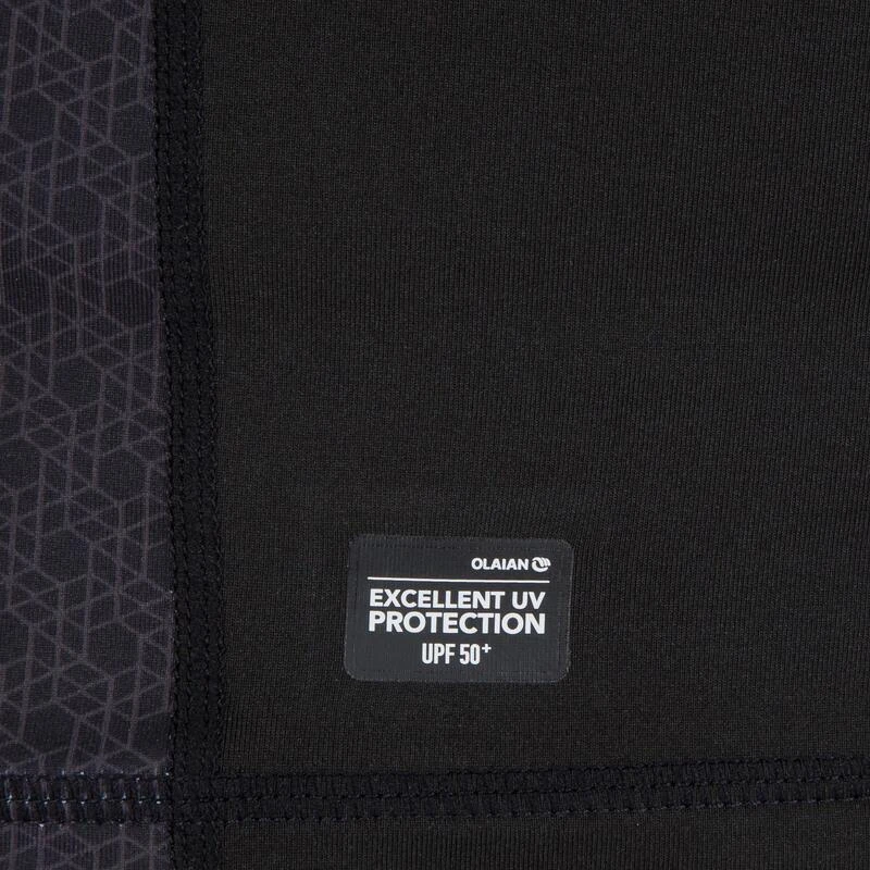 Tee Shirt Anti Uv Surf Top 500 Manches Courtes Homme Noir 9 Tee Shirt Anti Uv Surf Top 500 Manches Courtes Homme Noir – Image 7