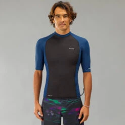 Tee-shirt Anti UV Surf Top Thermique Néoprène Lycra Manches Courtes Homme. -Surf Promotion Boutique tee shirt anti uv surf top thermique neoprene lycra manches courtes homme 6